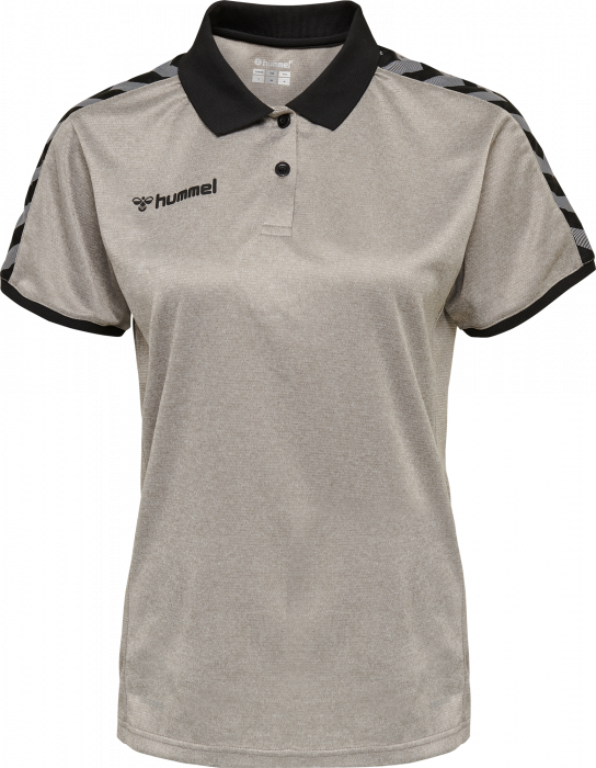 Hummel - Authentic Woman Functional Polo - Grey Melange & black