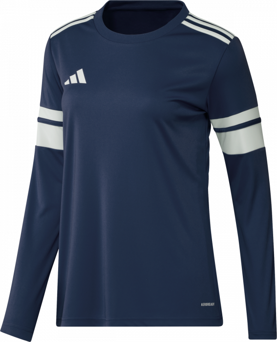 Adidas - Squadra 25 Long Sleeve Player Jersey Women - T Navy Blue & blanc