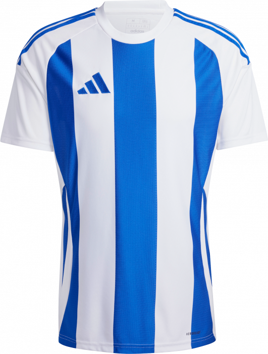 Adidas - Striped 24 Player Jersey - Vit & royal blue