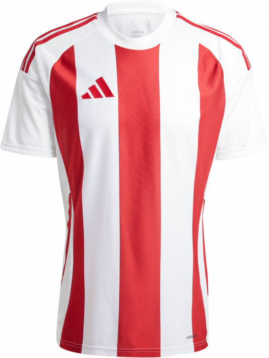 Adidas - Striped 24 Player Jersey - Branco & t power red