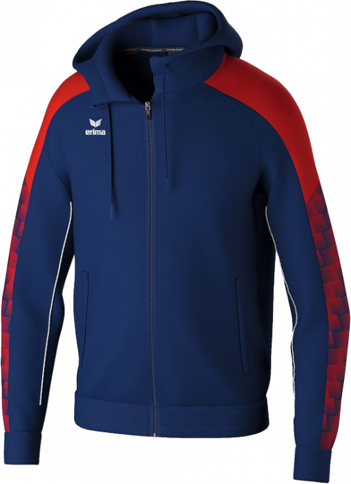 Erima - Evo Star Training Jacket With Hood - New Navy & vermelho