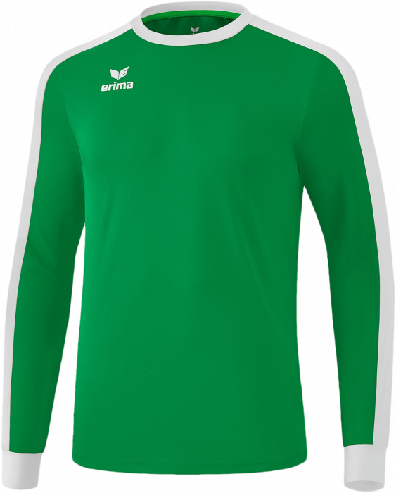 Erima - Retro Star Longsleeve Jersey - Emerald & vit