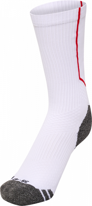 Hummel - Pro Training Socks Low - Wit & true red