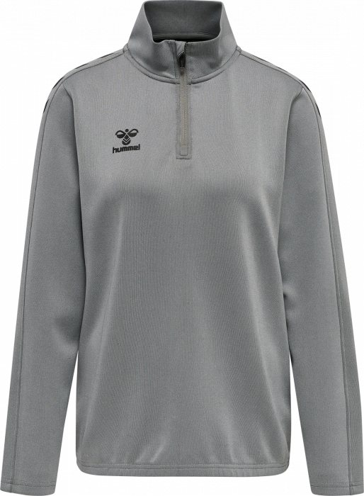 Hummel - Core Xk Half Zip Sweater Women - Grey Melange & black