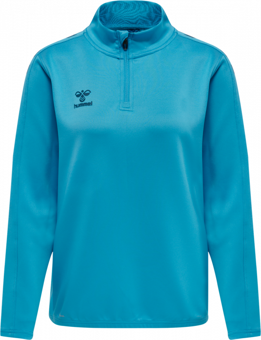 Hummel - Core Xk Half Zip Sweater Women - Blue danube & biały