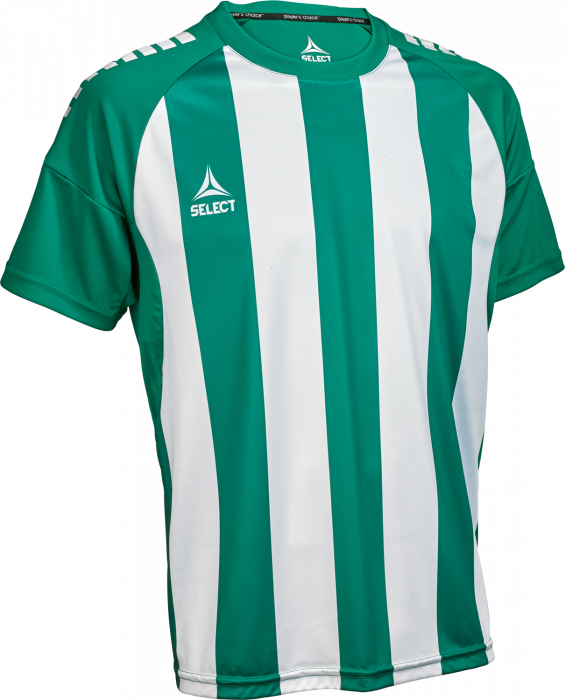 Select - Spain V25 Player Shirt S/s Striped - Bianco & verde