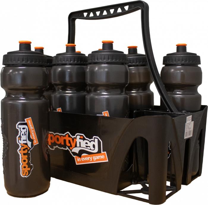 Sportyfied - Bottle Container W. 8 Bottles - Black